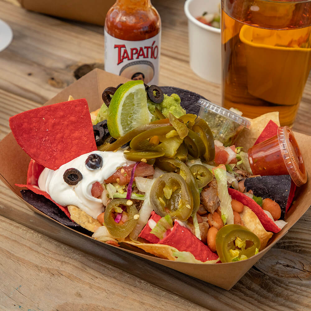 Image of Food Item Nachos Loaded nachos dish with toppings